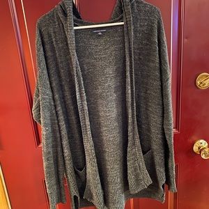 AE hooded sweater cardigan